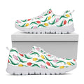 Polygon Tulip Pattern Print White Running Shoes