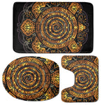 Polynesian Sea Turtle Print 3 Piece Bath Mat Set