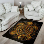 Polynesian Sea Turtle Print Area Rug