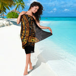 Polynesian Sea Turtle Print Beach Sarong Wrap
