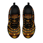 Polynesian Sea Turtle Print Black Sneakers