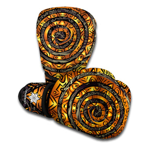 Polynesian Sea Turtle Print Boxing Gloves