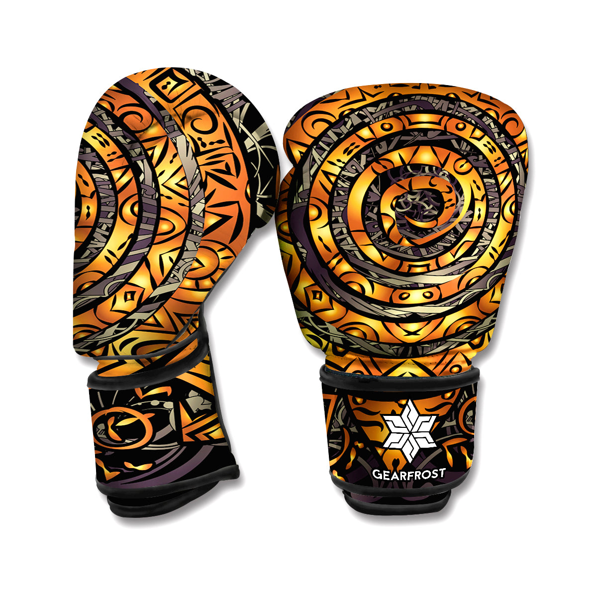 Polynesian Sea Turtle Print Boxing Gloves