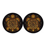 Polynesian Sea Turtle Print Car Coasters