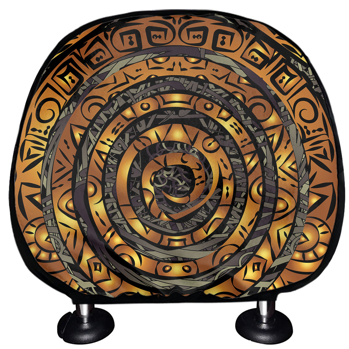 Polynesian Sea Turtle Print Car Headrest Covers