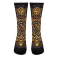 Polynesian Sea Turtle Print Crew Socks