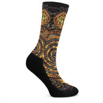 Polynesian Sea Turtle Print Crew Socks