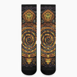 Polynesian Sea Turtle Print Crew Socks