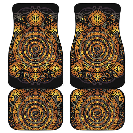 Polynesian Sea Turtle Print Front and Back Car Floor Mats