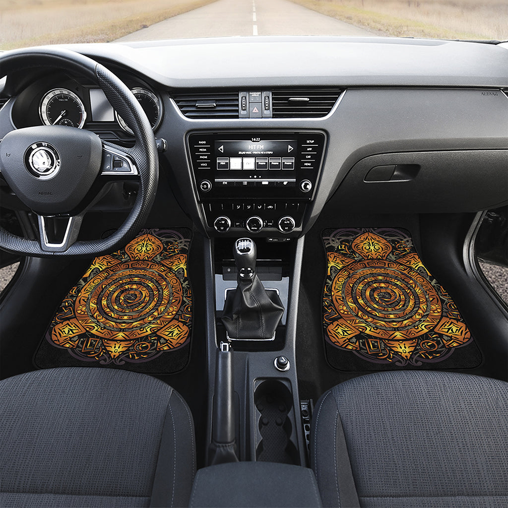 Polynesian Sea Turtle Print Front and Back Car Floor Mats