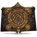 Polynesian Sea Turtle Print Hooded Blanket
