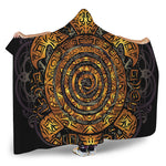 Polynesian Sea Turtle Print Hooded Blanket