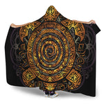 Polynesian Sea Turtle Print Hooded Blanket