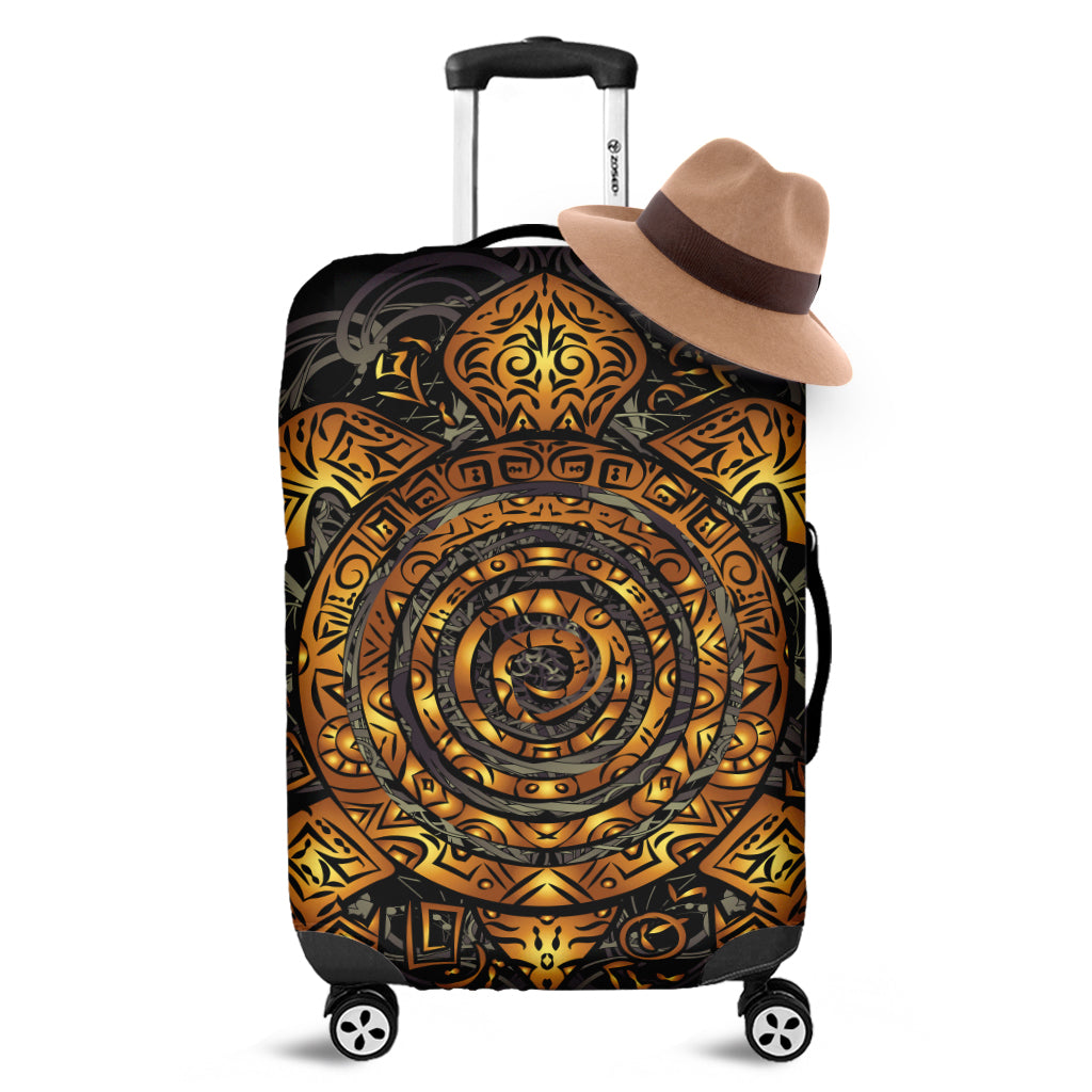 Polynesian Sea Turtle Print Luggage Cover