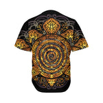 Polynesian Sea Turtle Print Men's Baseball Jersey