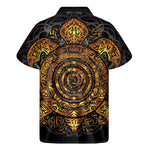 Polynesian Sea Turtle Print Men's Short Sleeve Shirt