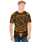 Polynesian Sea Turtle Print Men's T-Shirt