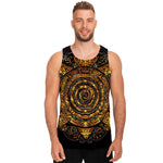 Polynesian Sea Turtle Print Men's Tank Top