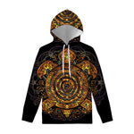 Polynesian Sea Turtle Print Pullover Hoodie