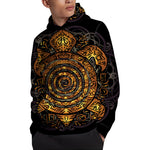 Polynesian Sea Turtle Print Pullover Hoodie