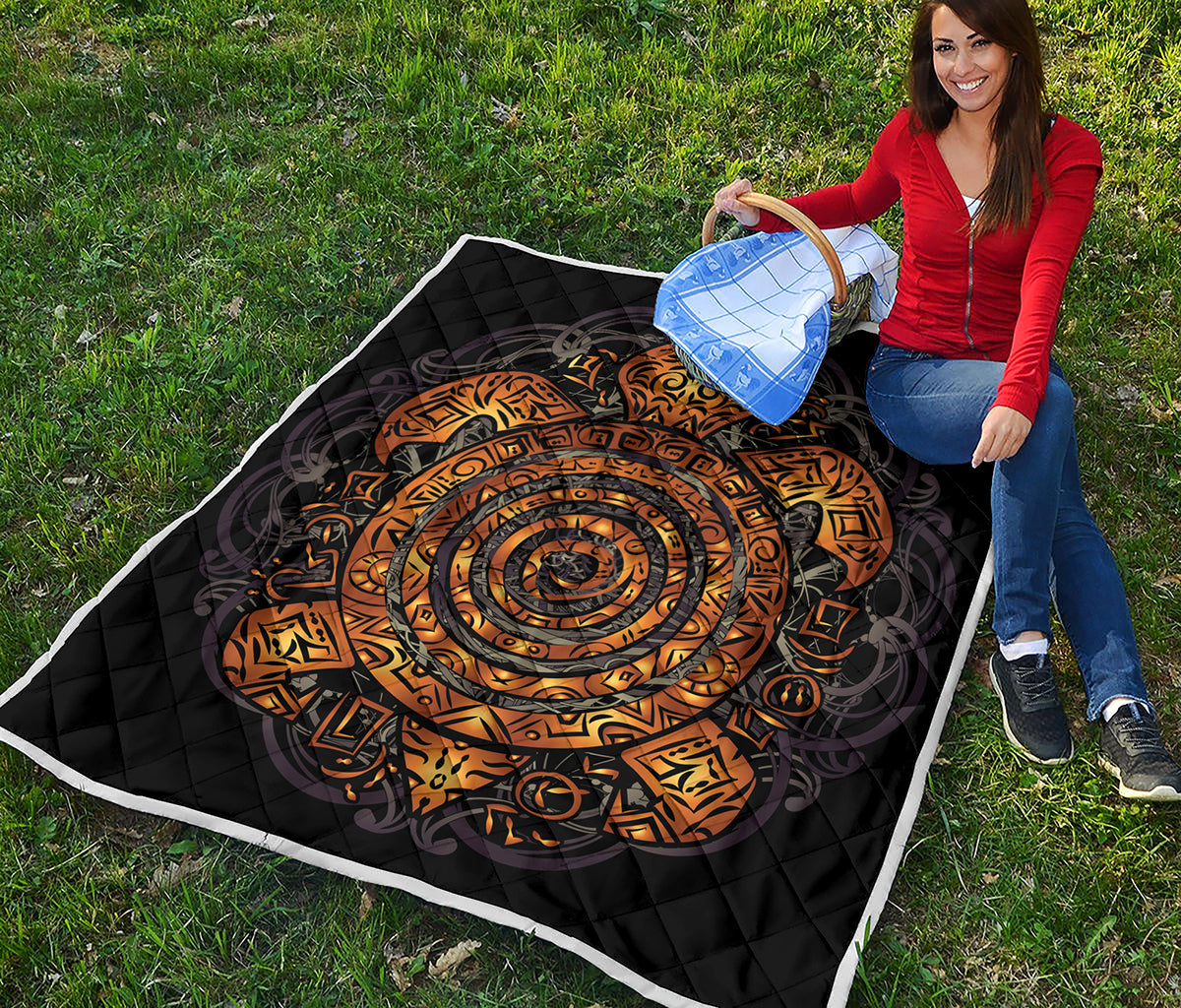 Polynesian Sea Turtle Print Quilt