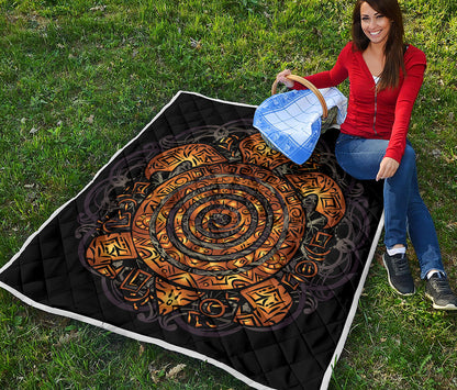 Polynesian Sea Turtle Print Quilt