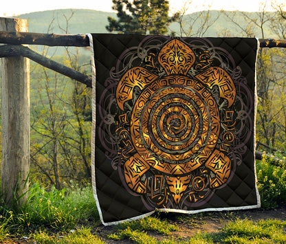 Polynesian Sea Turtle Print Quilt
