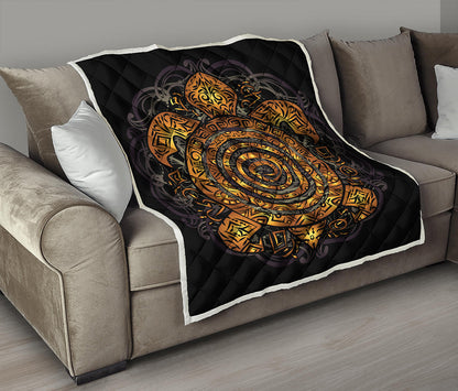 Polynesian Sea Turtle Print Quilt