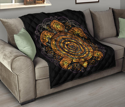 Polynesian Sea Turtle Print Quilt