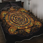 Polynesian Sea Turtle Print Quilt Bed Set