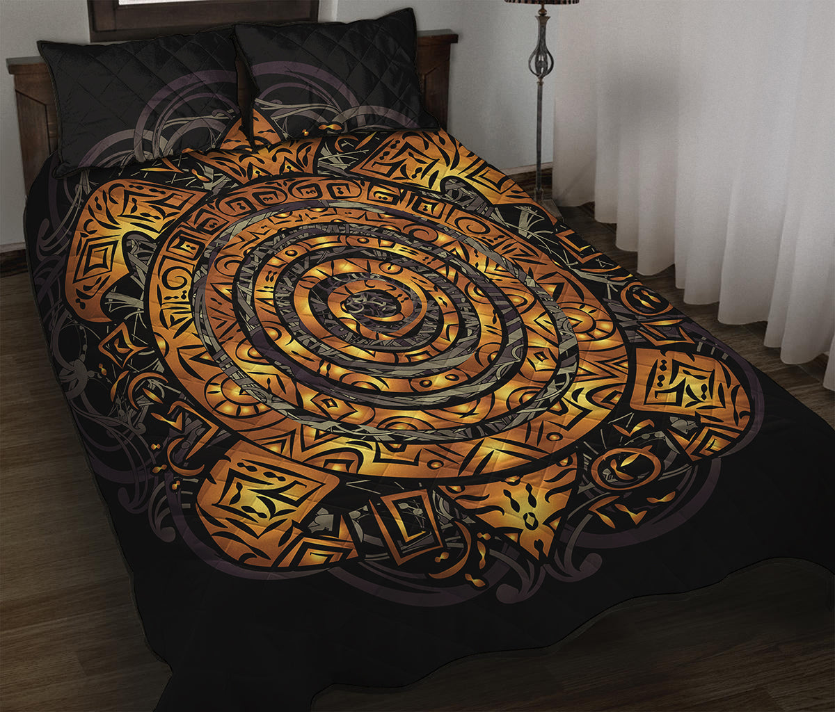 Polynesian Sea Turtle Print Quilt Bed Set