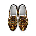 Polynesian Sea Turtle Print White Slip On Shoes