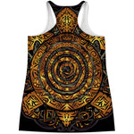 Polynesian Sea Turtle Print Women's Racerback Tank Top