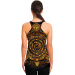 Polynesian Sea Turtle Print Women's Racerback Tank Top