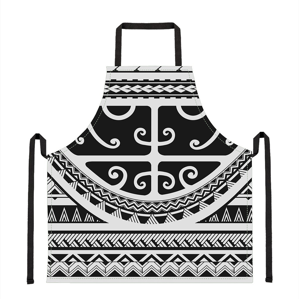 Polynesian Tribal Tattoo Pattern Print Apron