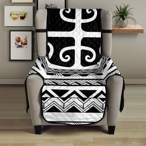 Polynesian Tribal Tattoo Pattern Print Armchair Protector