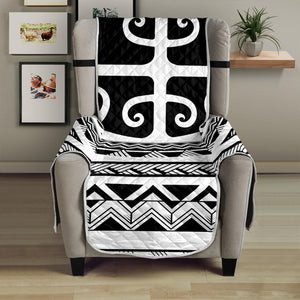 Polynesian Tribal Tattoo Pattern Print Armchair Protector