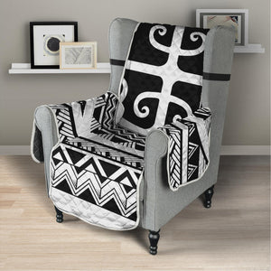 Polynesian Tribal Tattoo Pattern Print Armchair Protector