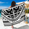 Polynesian Tribal Tattoo Pattern Print Beach Sarong Wrap