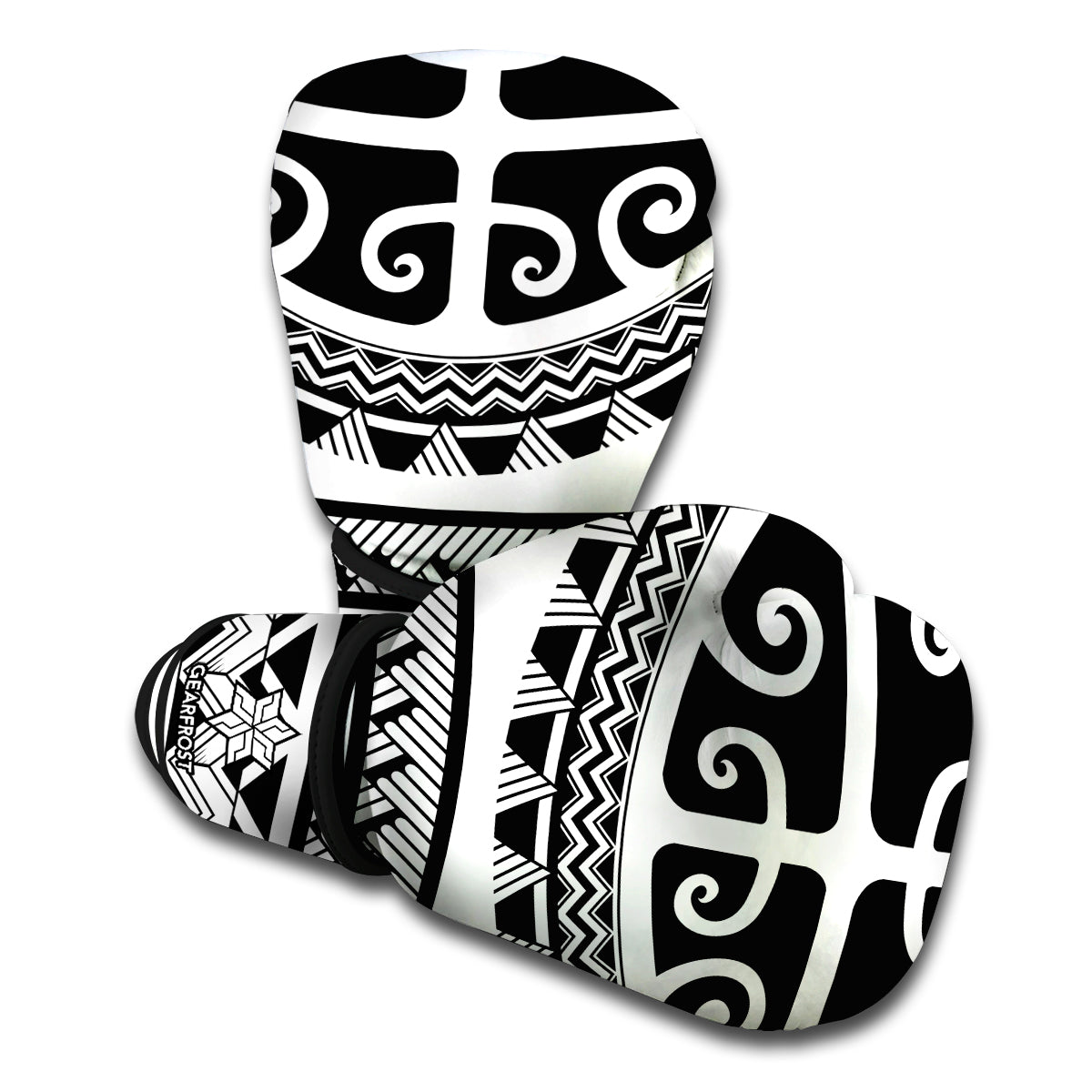 Polynesian Tribal Tattoo Pattern Print Boxing Gloves