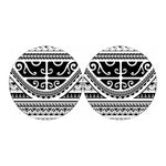 Polynesian Tribal Tattoo Pattern Print Car Coasters