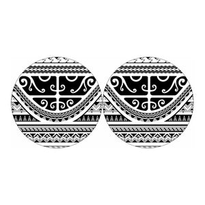 Polynesian Tribal Tattoo Pattern Print Car Coasters