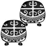 Polynesian Tribal Tattoo Pattern Print Car Headrest Covers