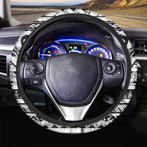 Polynesian Tribal Tattoo Pattern Print Car Steering Wheel Cover