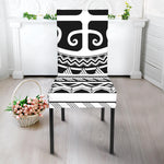 Polynesian Tribal Tattoo Pattern Print Dining Chair Slipcover