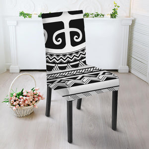 Polynesian Tribal Tattoo Pattern Print Dining Chair Slipcover