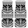 Polynesian Tribal Tattoo Pattern Print Front and Back Car Floor Mats