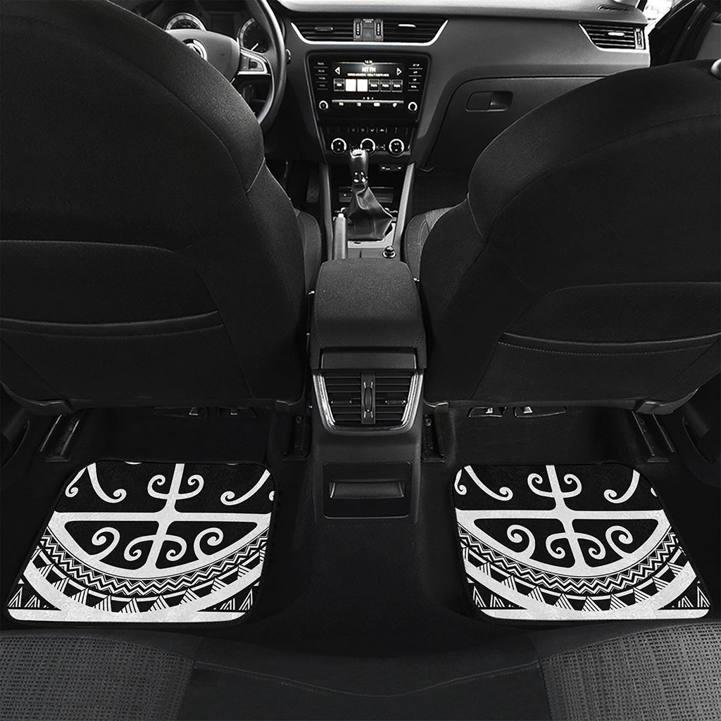 Polynesian Tribal Tattoo Pattern Print Front and Back Car Floor Mats