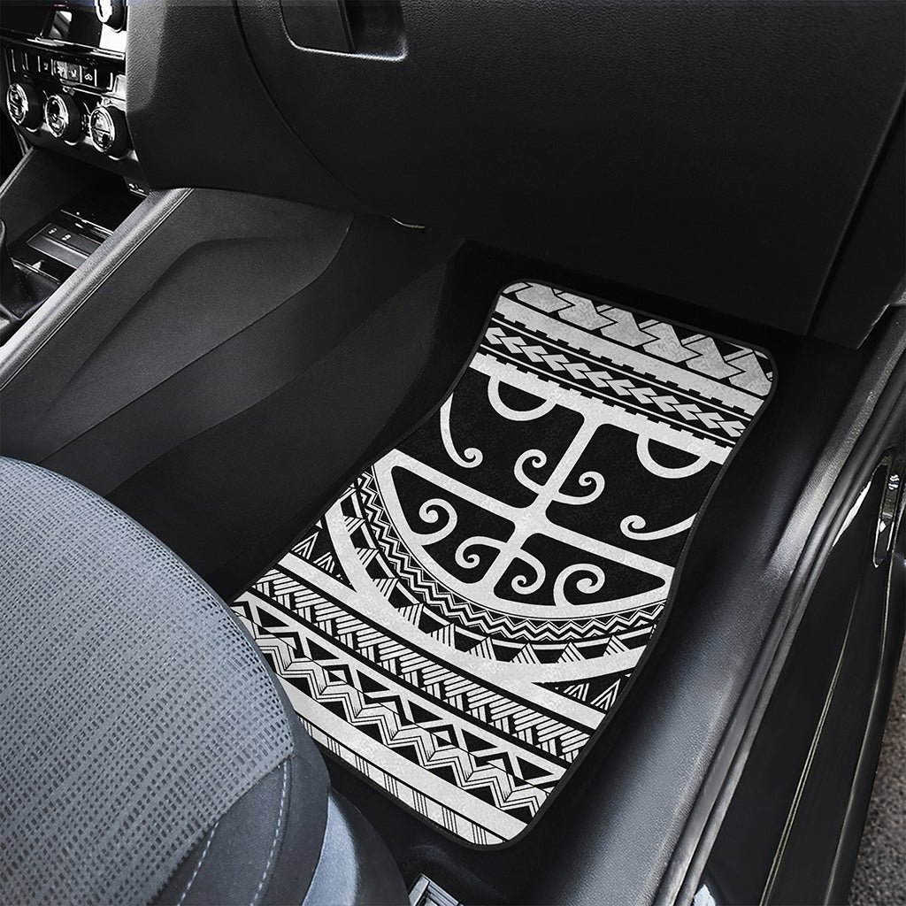 Polynesian Tribal Tattoo Pattern Print Front and Back Car Floor Mats