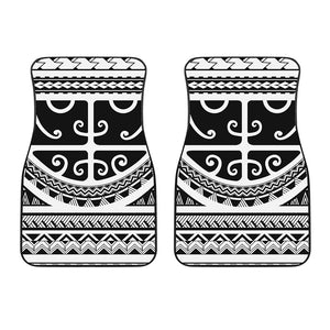 Polynesian Tribal Tattoo Pattern Print Front Car Floor Mats